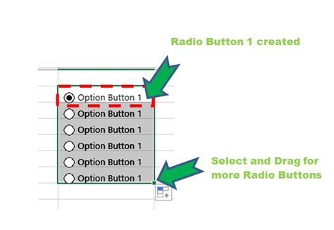 Radio Buttons In Excel