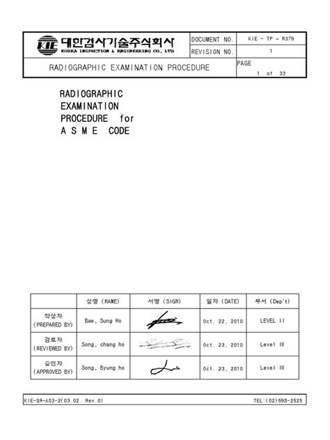 Radiographic Procedure Code