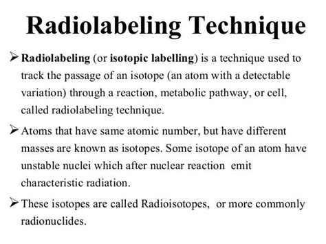 radiolabeling techniques in biology pdf