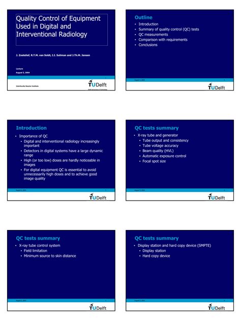 Radiology Quality Control Manual