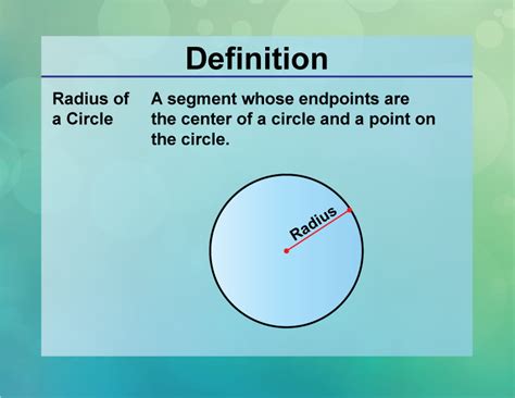 Radius Kid Definition Math