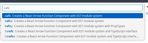 rafc visual studio code