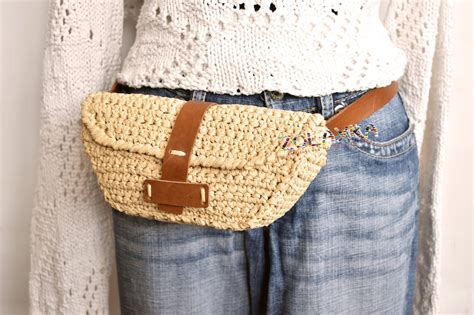 raffia belt bag