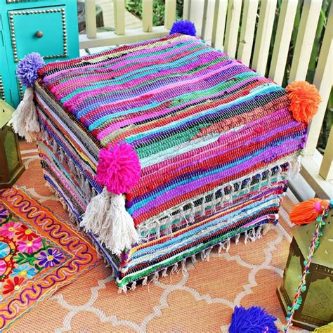 Rag Rug Ottoman