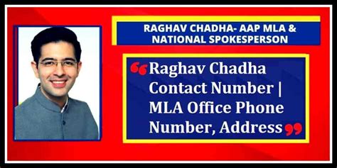 raghav chadha contact details
