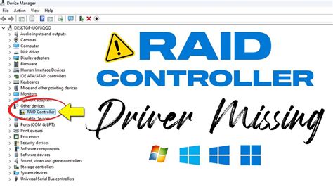 Raid Controller Driver Missing