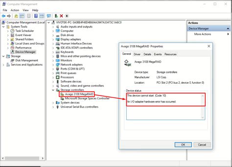 Raid Controller Error Device Manager