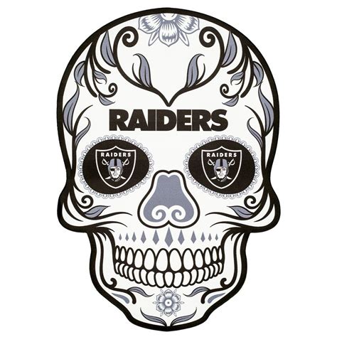 raiders skull wallpaper black and silver