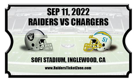 raiders vs chargers 2022 tickets