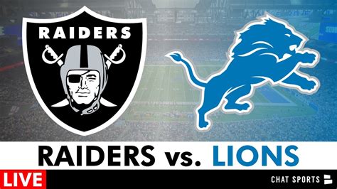 raiders vs lions live stats