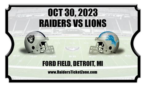 raiders vs lions tickets