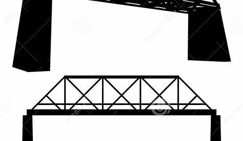 Railroad Bridge Vector Icon, Simple Style Stock