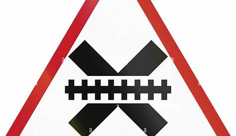 Railroad Crossing Sign Philippines A Triangular With A Picture Of A Steam Train