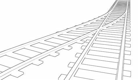 Railroad Tracks Scenery Drawing Drawing by James Schultz