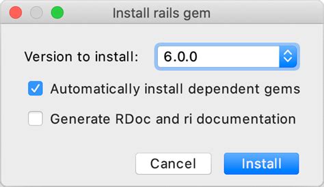 Rails Install Gem Version