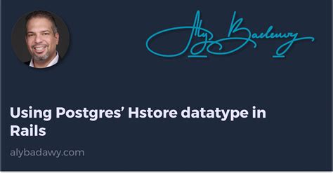Rails Postgres Hstore