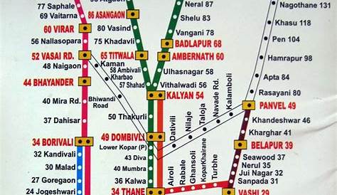 Railway Map Mumbai Local Train [2021] Suburban