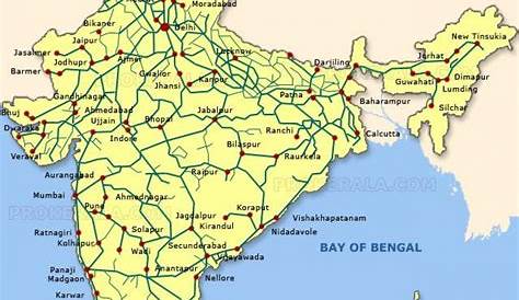 भारतीय रेलवे मानचित्र (नक्शा), Indian Railways Map in Hindi