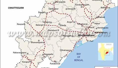 Railway Map Of Odisha s