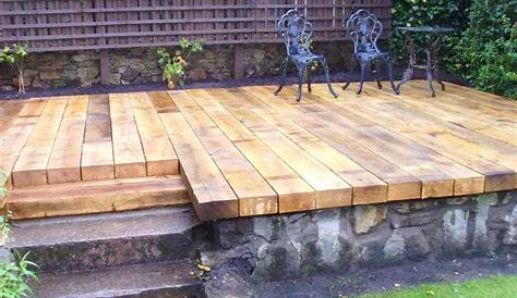 Railway Sleepers Decking Sleeper Courtyard NORTHERN RIVERS