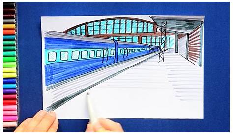 Railway Station Drawing Easy For Kids How To Draw YouTube