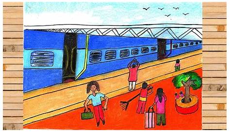 Railway Station Drawing Easy Step By Step Pin On Perspective