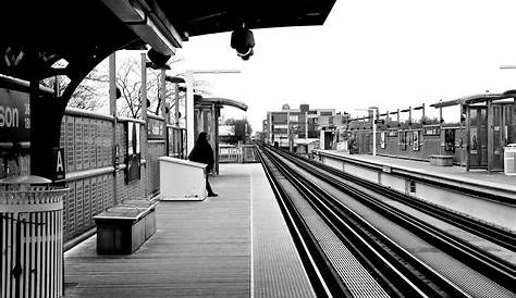 Free Stock Photo of Empty Train Station in Black & White