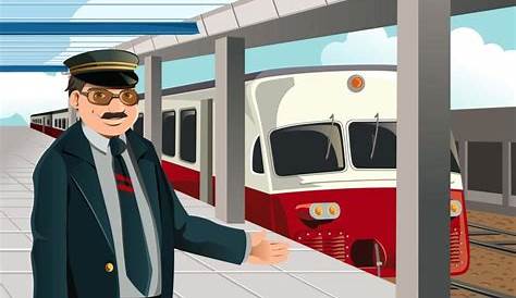 Station master stock illustration. Illustration of