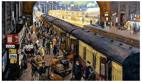 Railway Station Painting Athens 1978 By George Siaba