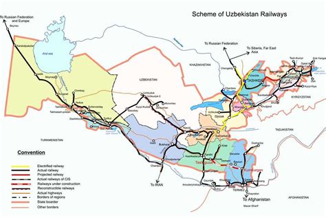 railway map of uzbekistan