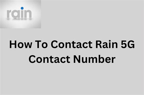 rain 5g support contact number