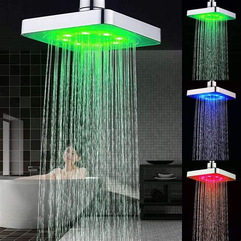 rain shower with led lights