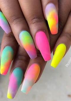 Rainbow Acrylic Nails: Brighten Up Your Manicure Game!