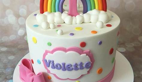 rainbow layered birthday cake The Baking Fairy