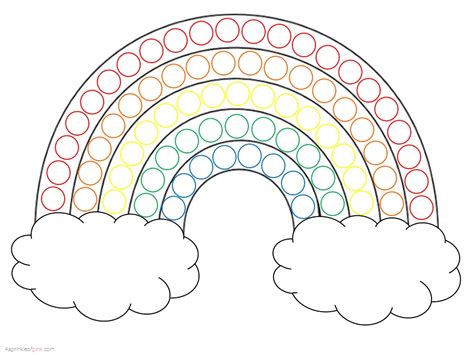 Rainbow Dot Marker Printables in 2022 Dot markers, Creation coloring