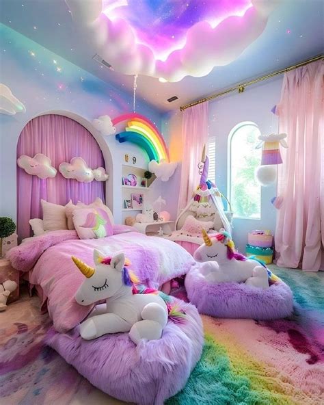 Rainbow And Unicorn Bedroom Decor