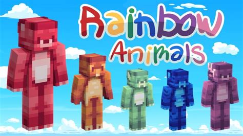 Rainbow Animals Minecraft