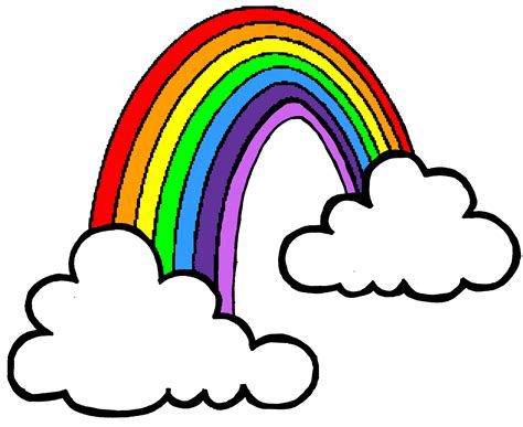 Rainbow Clipart Black and White in 2020 Rainbow clipart