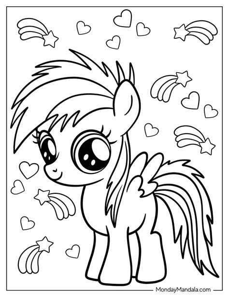 Rainbow Dash Coloring Page Crazy