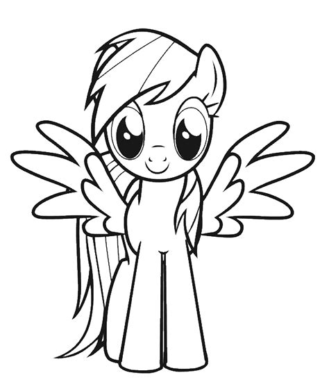Rainbow Dash Colouring Pages