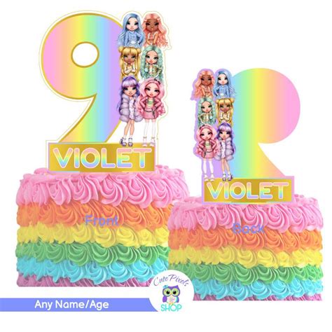 rainbow high cake topper uk