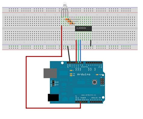 rainbow rgb code arduino