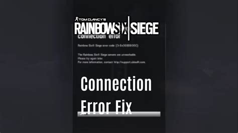 rainbow six siege uplay connection error