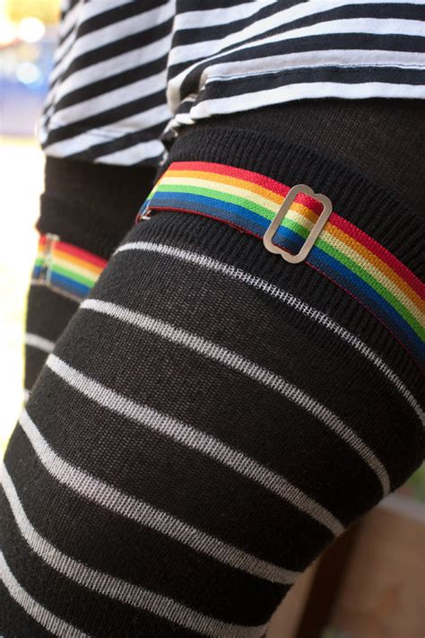 Rainbow Socks Garters