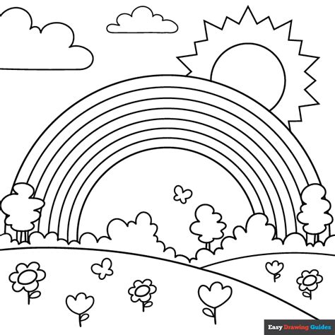 Rainbow Spring Coloring Pages