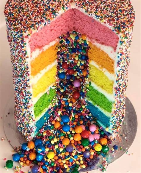 Sprinkles cake tutorial, Rainbow sprinkle cakes