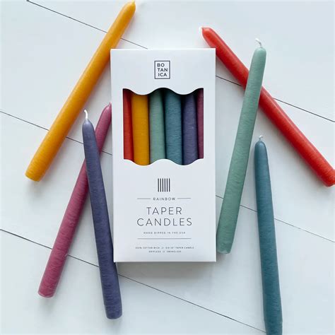 Rainbow Taper Candles
