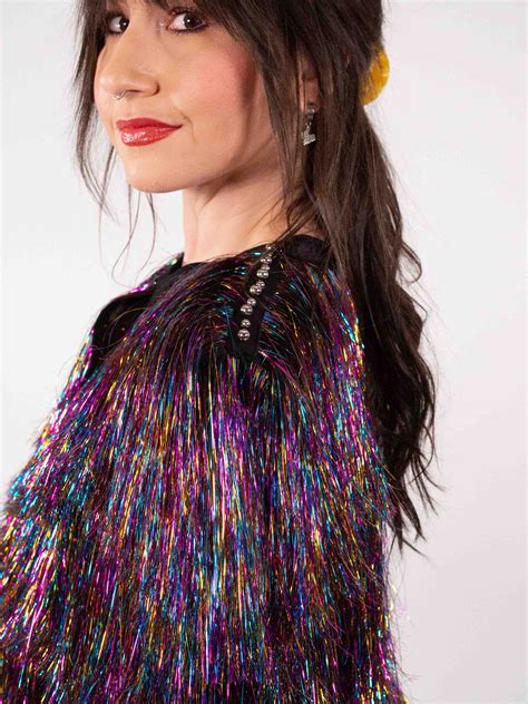 Rainbow Tinsel Fringe Jacket