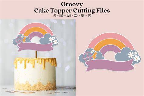 Download rainbow-cake-topper SVG