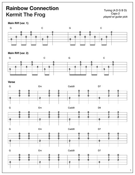 Rainbow ConnectionKermit the Frog Stave Preview Rainbow connection, Print sheet music